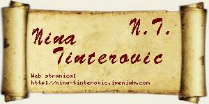 Nina Tinterović vizit kartica